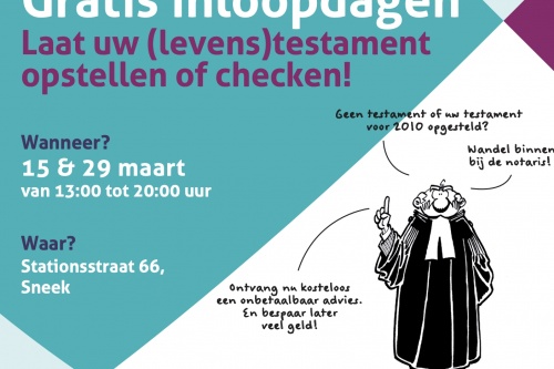 Gratis inloopdagen test uw (levens) testament