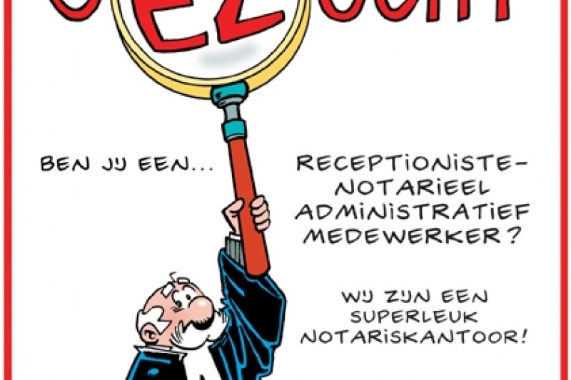 Vacature receptionist(e) / Notarieel administratief medewerker (24 uur)